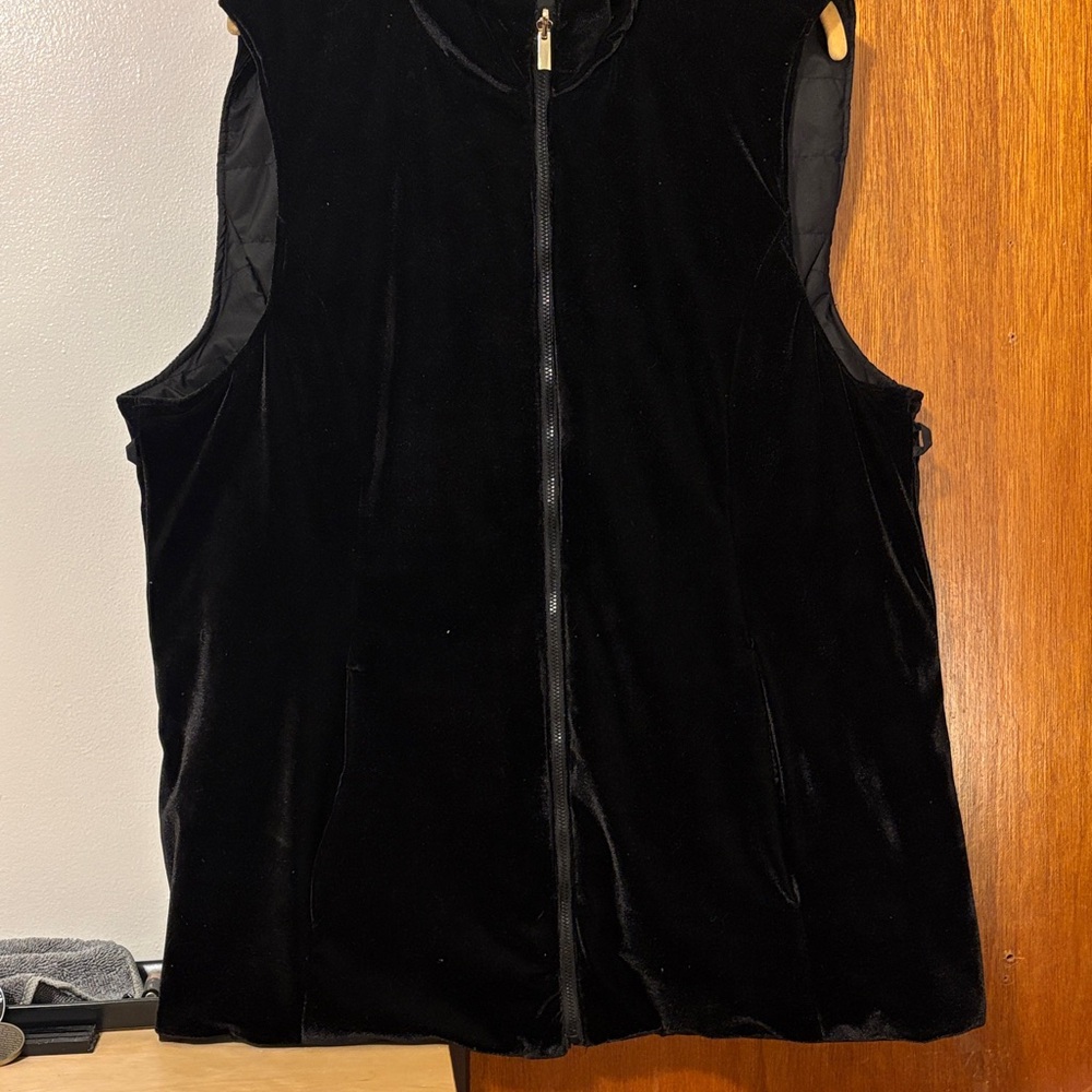 Black Velvet Reversible Vest